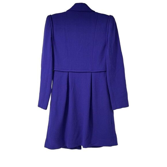 Tibi Purple Wool Snap Button Dress Pea‎ Coat Sz 6 - Picture 2 of 11